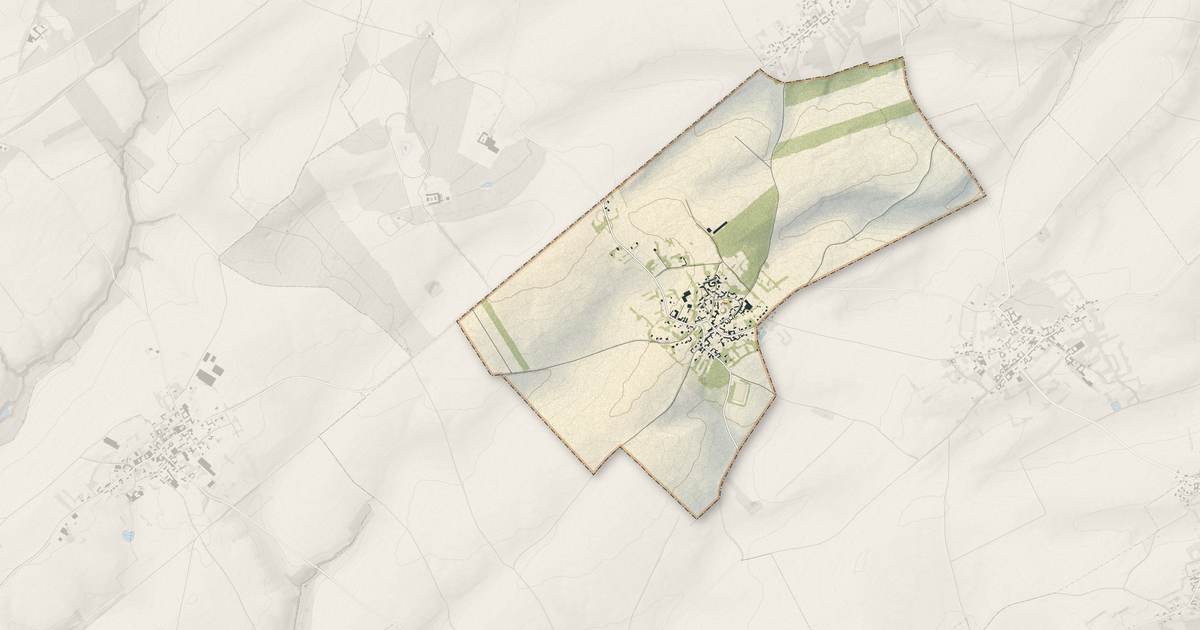 Portrait cartographique de Humbercamps : relief, eau, forêts, bâti et voies, calculés à partir des données de l'IGN
