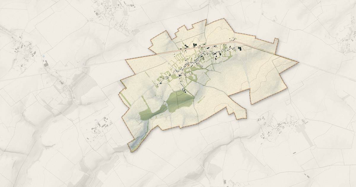 Portrait cartographique de Humières : relief, eau, forêts, bâti et voies, calculés à partir des données de l'IGN