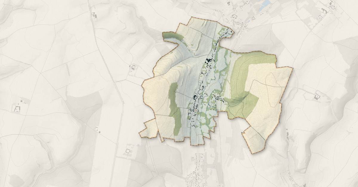 Portrait cartographique de Inxent : relief, eau, forêts, bâti et voies, calculés à partir des données de l'IGN