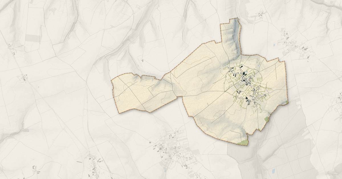 Portrait cartographique de Ivergny : relief, eau, forêts, bâti et voies, calculés à partir des données de l'IGN