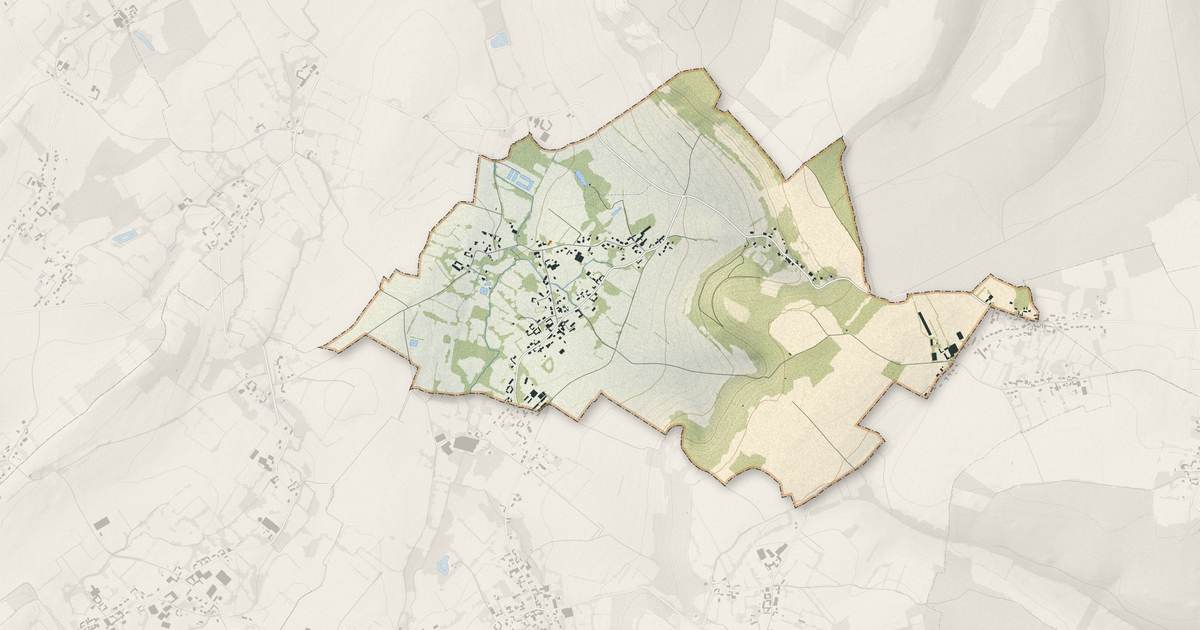 Portrait cartographique de Journy : relief, eau, forêts, bâti et voies, calculés à partir des données de l'IGN