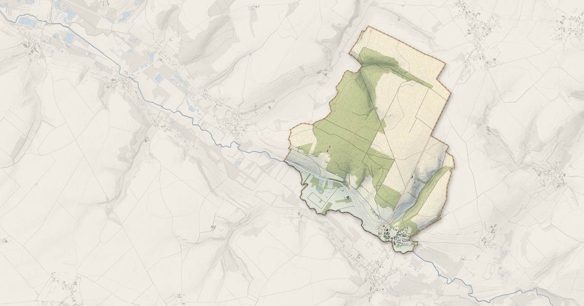 Portrait cartographique de Labroye : relief, eau, forêts, bâti et voies, calculés à partir des données de l'IGN