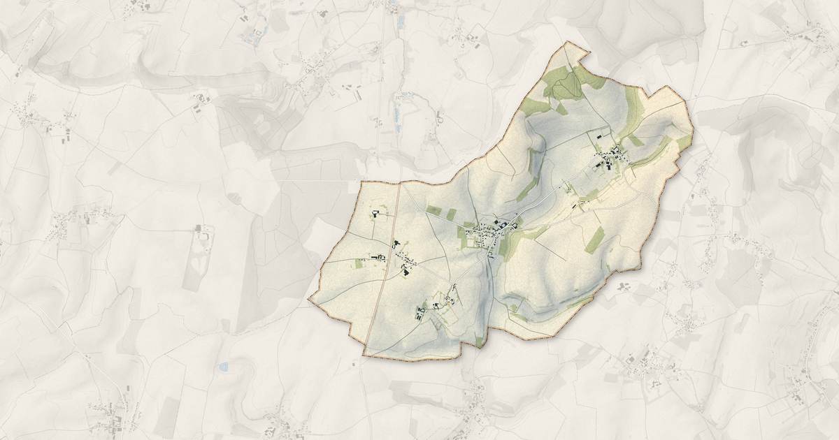 Portrait cartographique de Lacres : relief, eau, forêts, bâti et voies, calculés à partir des données de l'IGN