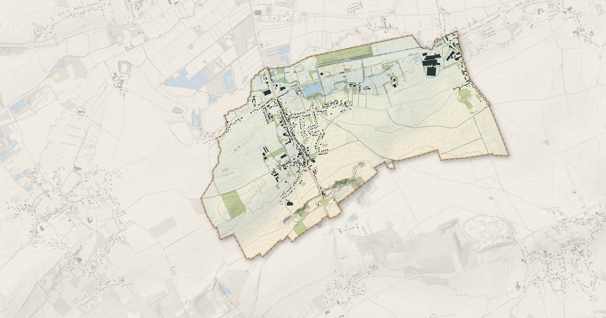 Portrait cartographique de Lambres-lez-Aire : relief, eau, forêts, bâti et voies, calculés à partir des données de l'IGN