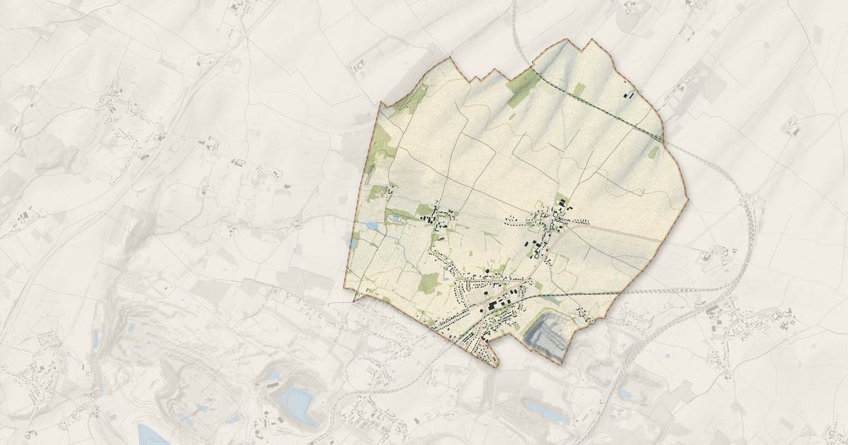 Portrait cartographique de Landrethun-le-Nord : relief, eau, forêts, bâti et voies, calculés à partir des données de l'IGN