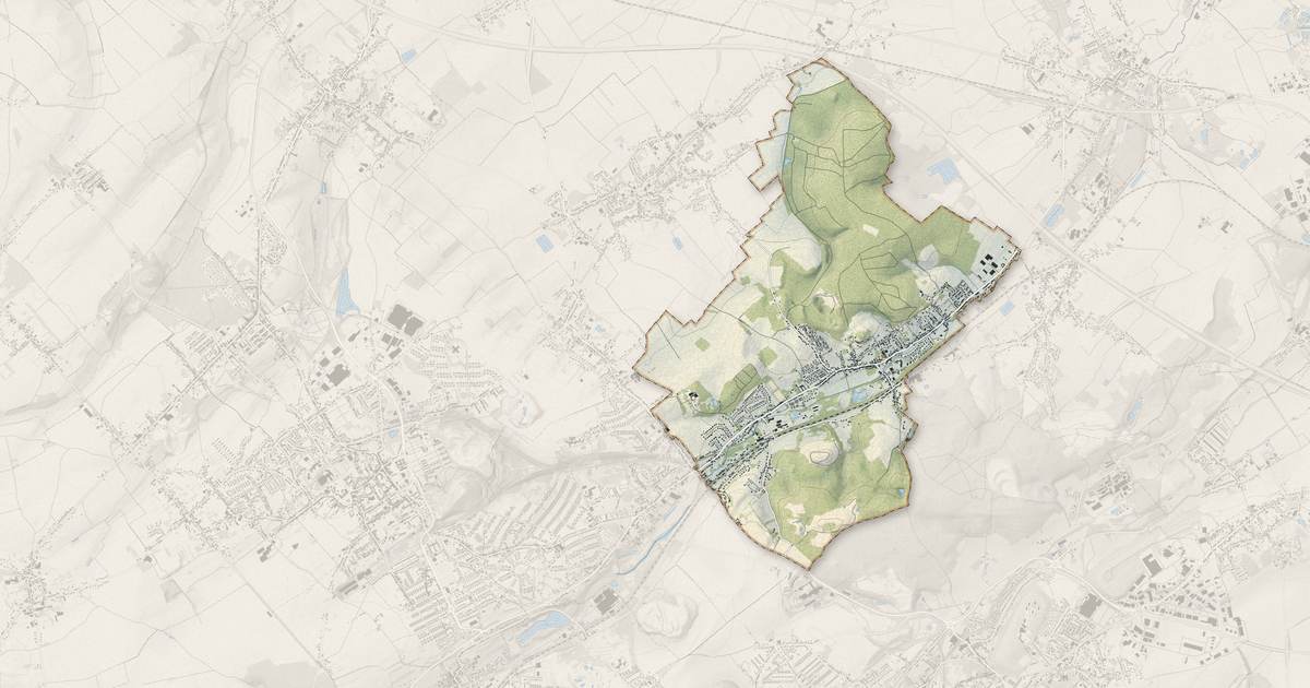 Portrait cartographique de Lapugnoy : relief, eau, forêts, bâti et voies, calculés à partir des données de l'IGN