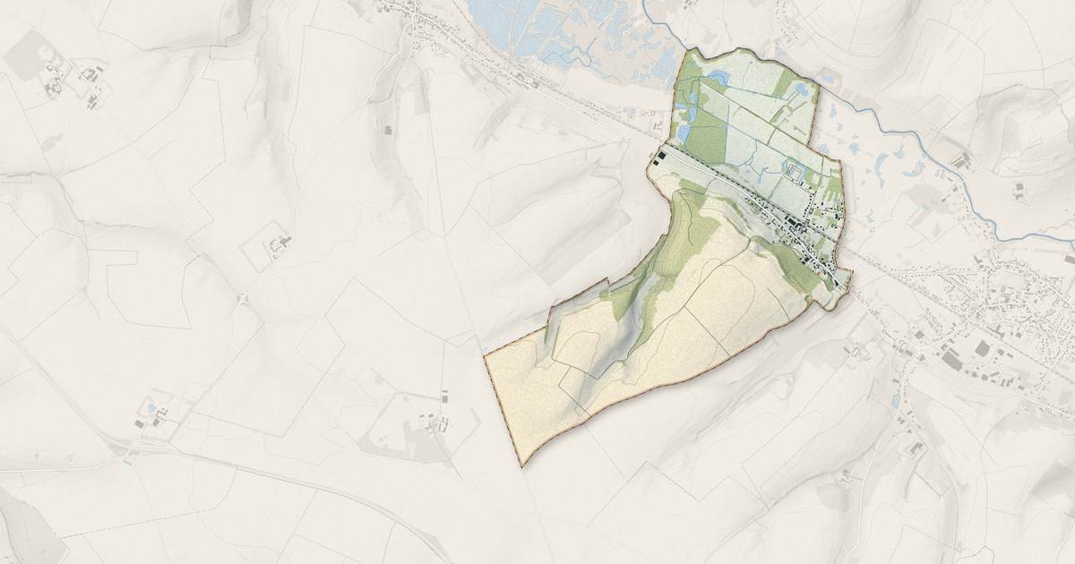 Portrait cartographique de Lespinoy : relief, eau, forêts, bâti et voies, calculés à partir des données de l'IGN