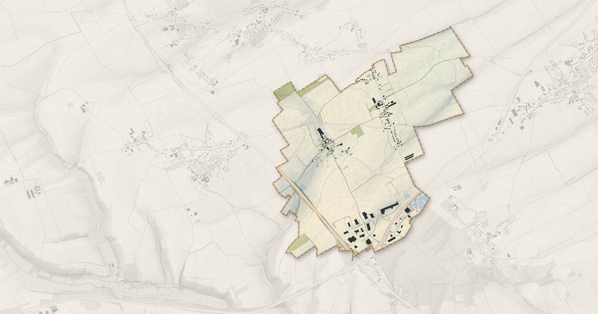 Portrait cartographique de Leulinghem : relief, eau, forêts, bâti et voies, calculés à partir des données de l'IGN
