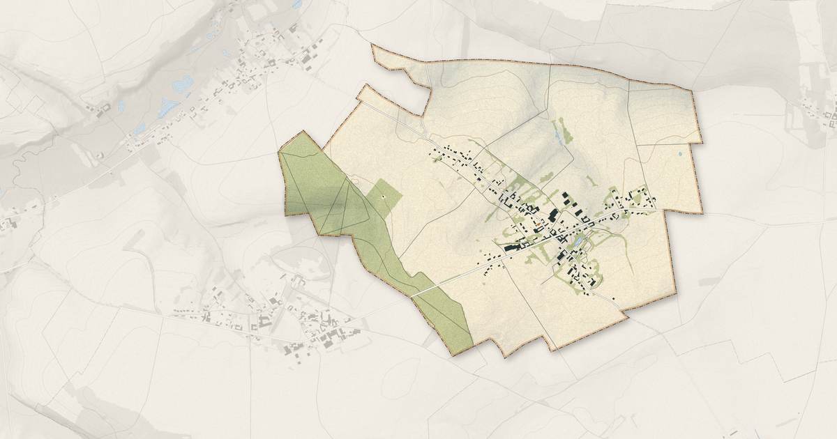 Portrait cartographique de Liencourt : relief, eau, forêts, bâti et voies, calculés à partir des données de l'IGN