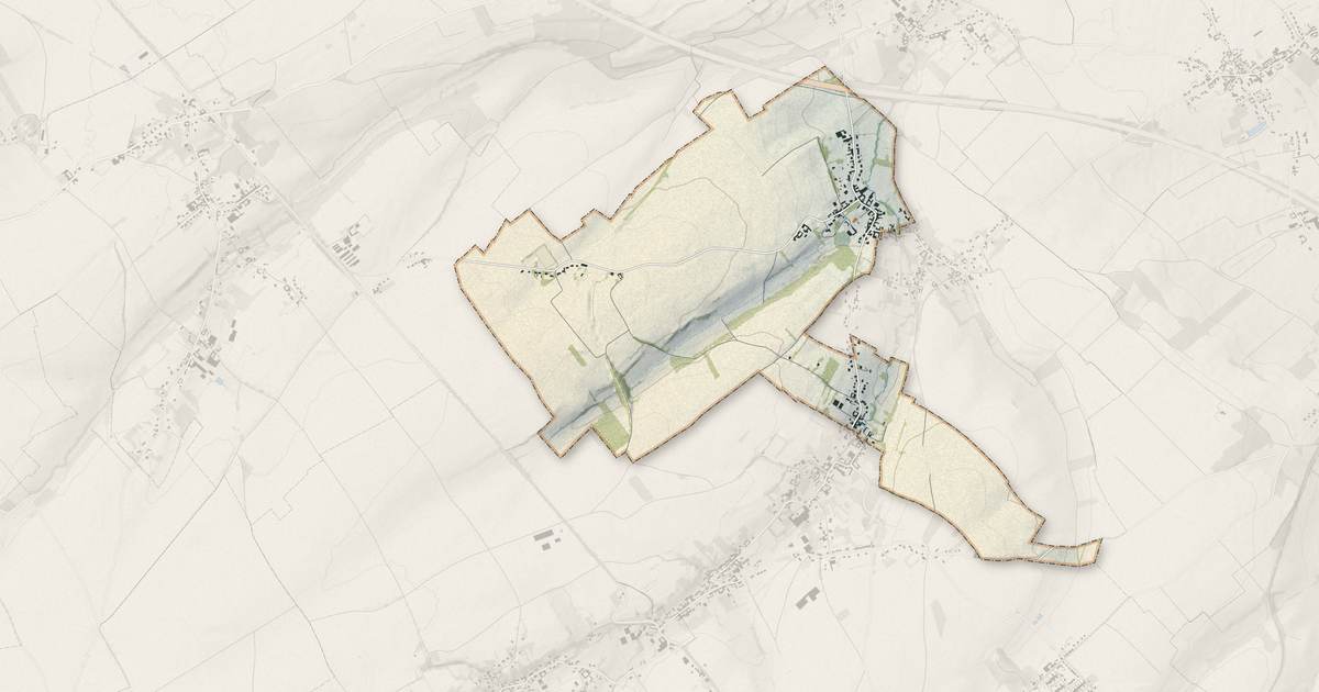 Portrait cartographique de Lières : relief, eau, forêts, bâti et voies, calculés à partir des données de l'IGN