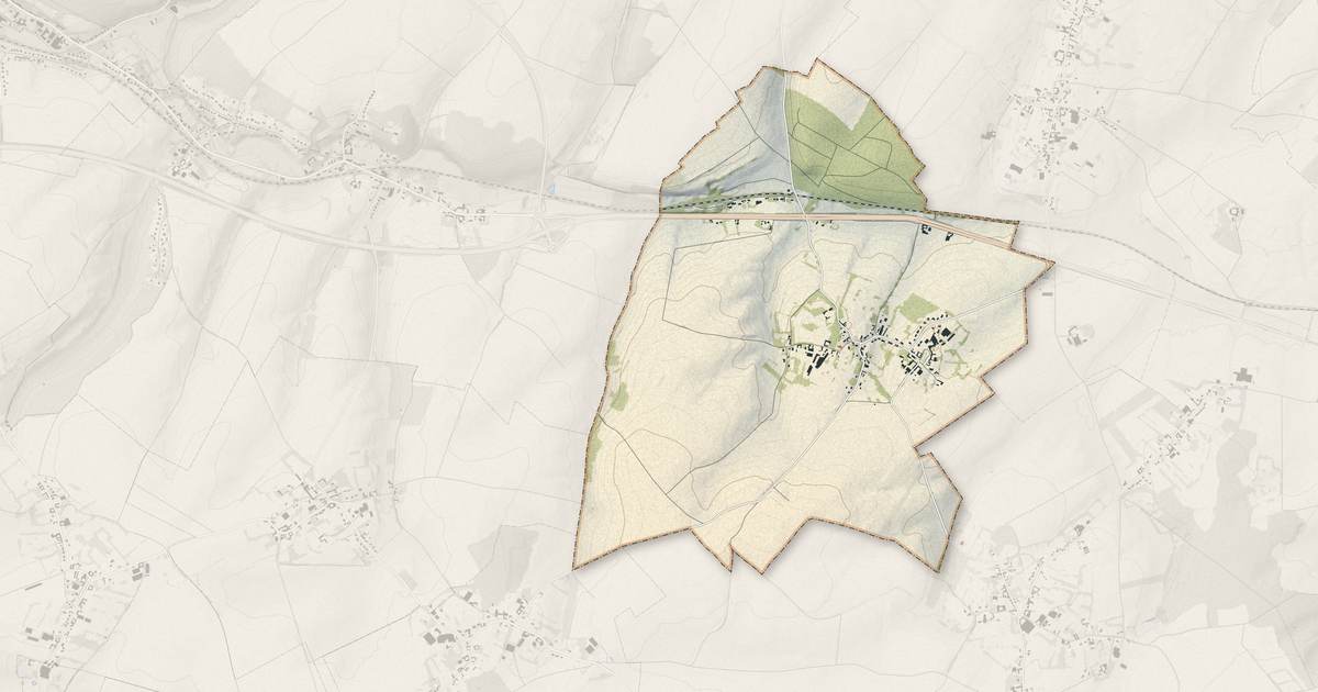 Portrait cartographique de Ligny-Saint-Flochel : relief, eau, forêts, bâti et voies, calculés à partir des données de l'IGN