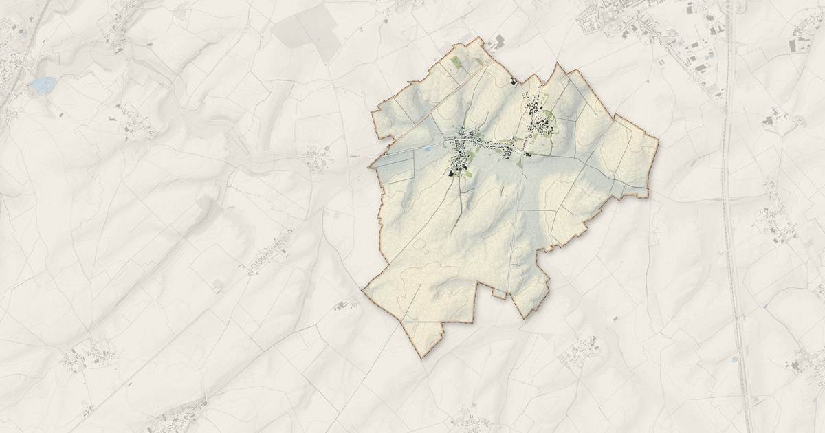 Portrait cartographique de Ligny-Thilloy : relief, eau, forêts, bâti et voies, calculés à partir des données de l'IGN