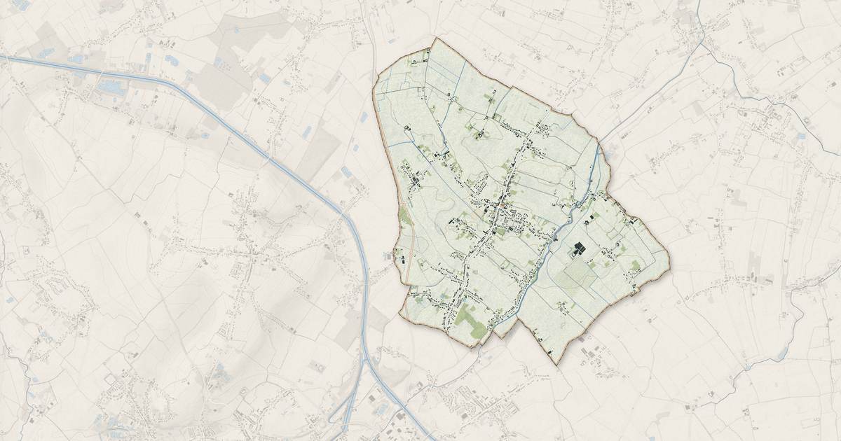 Portrait cartographique de Locon : relief, eau, forêts, bâti et voies, calculés à partir des données de l'IGN