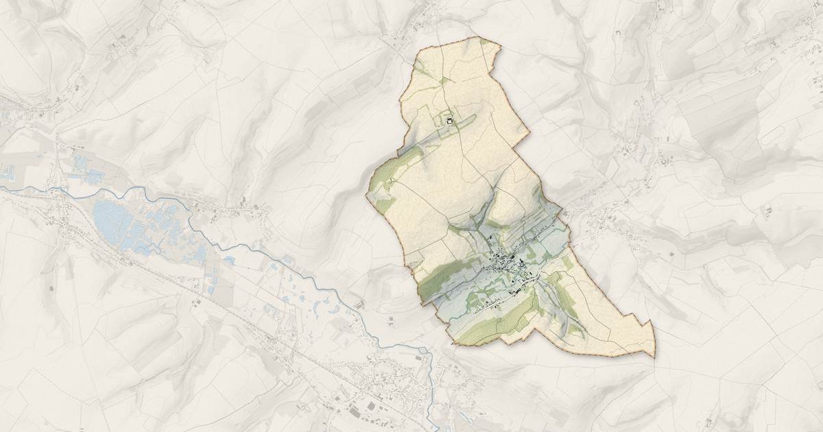 Portrait cartographique de Loison-sur-Créquoise : relief, eau, forêts, bâti et voies, calculés à partir des données de l'IGN