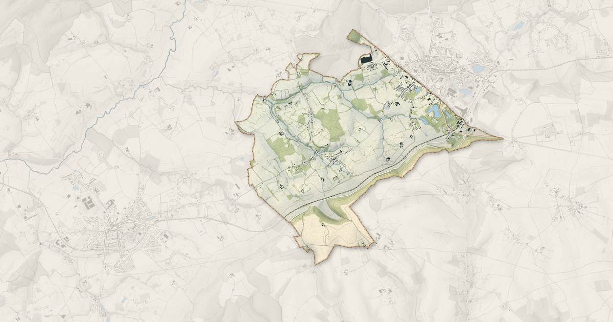 Portrait cartographique de Longfossé : relief, eau, forêts, bâti et voies, calculés à partir des données de l'IGN