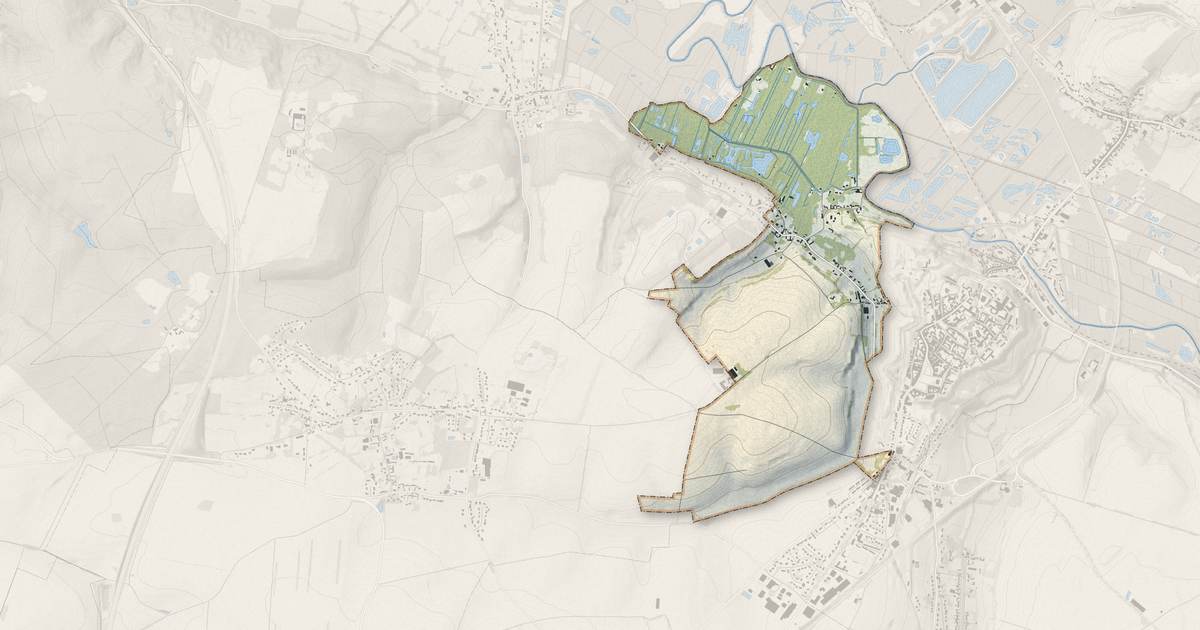 Portrait cartographique de La Madelaine-sous-Montreuil : relief, eau, forêts, bâti et voies, calculés à partir des données de l'IGN