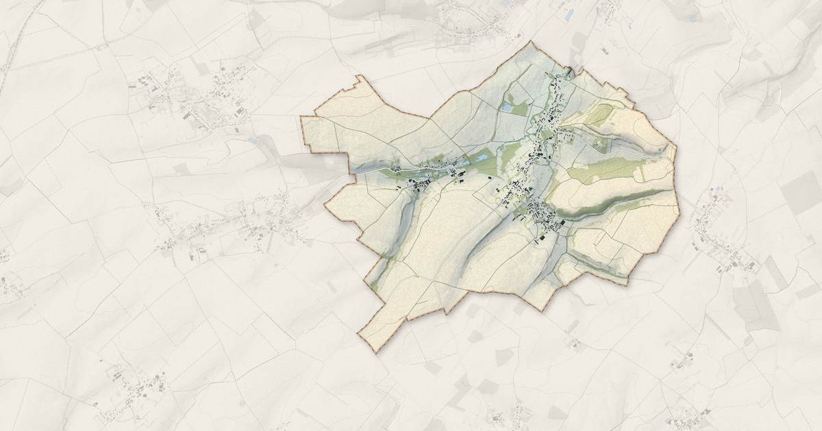 Portrait cartographique de Magnicourt-en-Comte : relief, eau, forêts, bâti et voies, calculés à partir des données de l'IGN