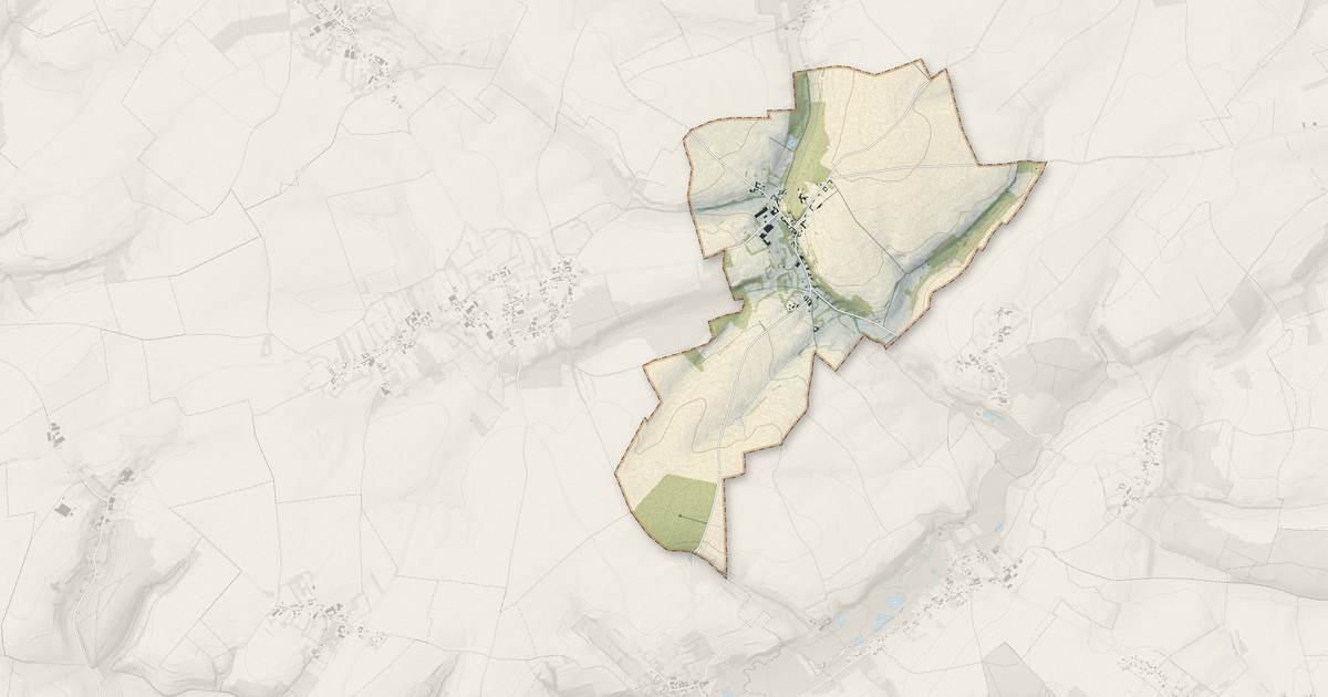 Portrait cartographique de Magnicourt-sur-Canche : relief, eau, forêts, bâti et voies, calculés à partir des données de l'IGN