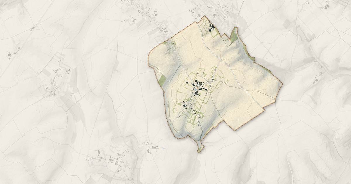 Portrait cartographique de Maisoncelle : relief, eau, forêts, bâti et voies, calculés à partir des données de l'IGN