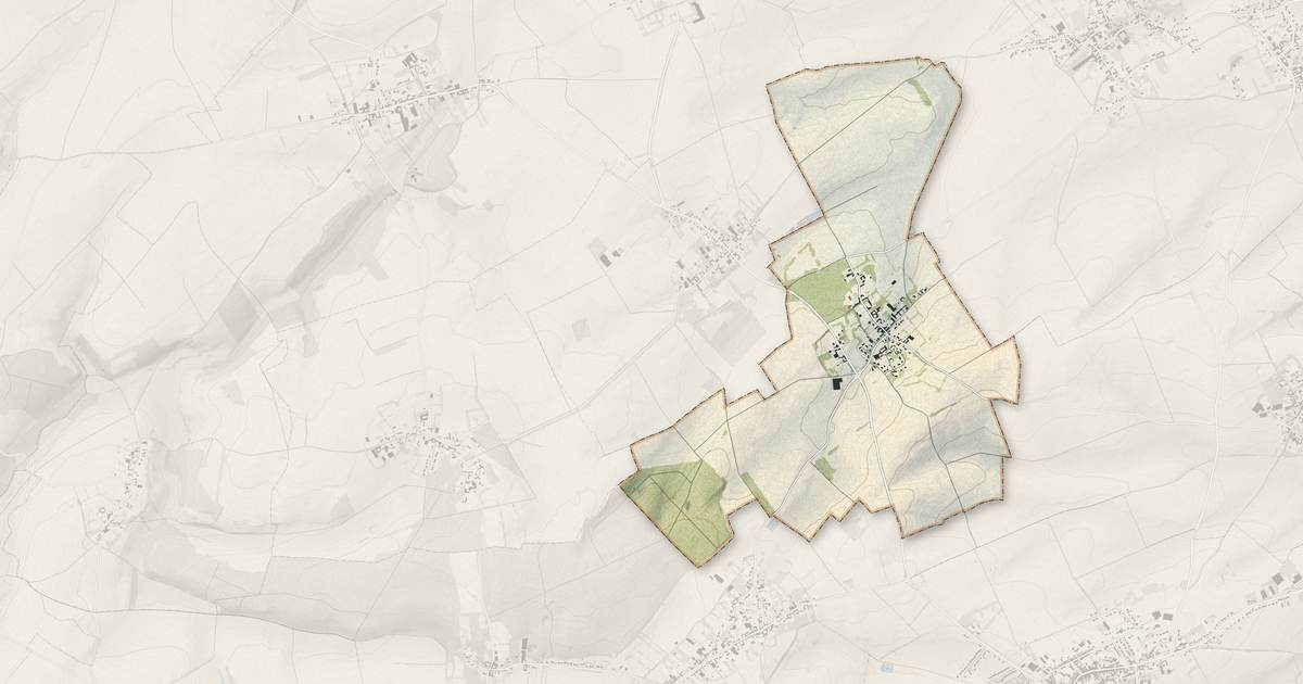 Portrait cartographique de Manin : relief, eau, forêts, bâti et voies, calculés à partir des données de l'IGN