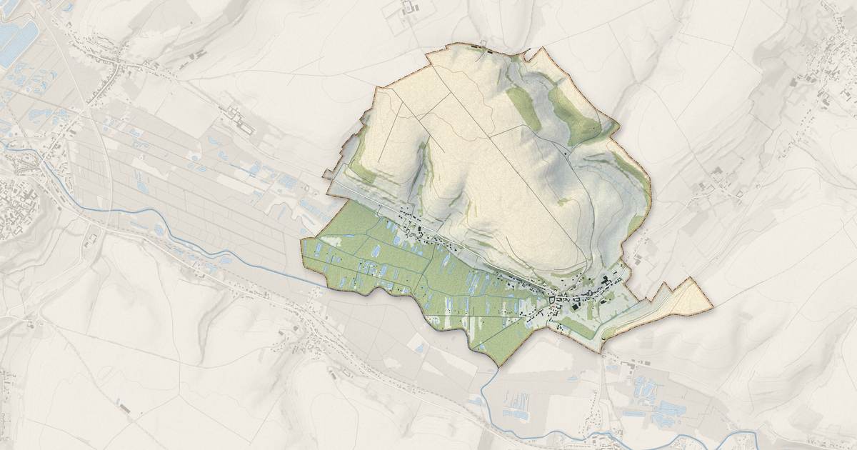 Portrait cartographique de Marles-sur-Canche : relief, eau, forêts, bâti et voies, calculés à partir des données de l'IGN