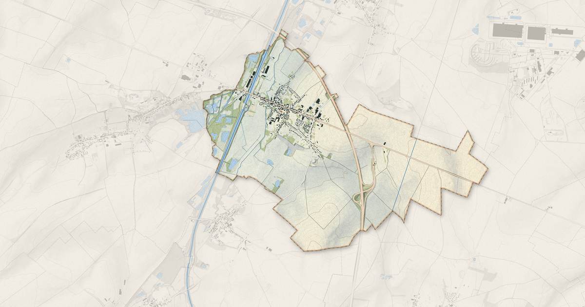 Portrait cartographique de Marquion : relief, eau, forêts, bâti et voies, calculés à partir des données de l'IGN