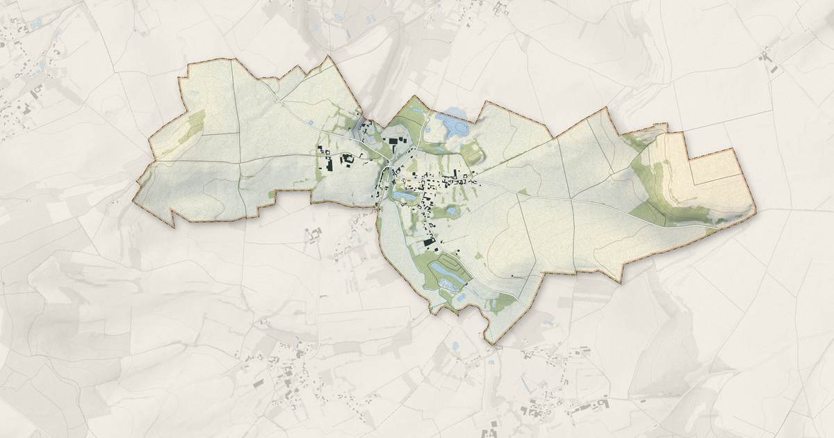 Portrait cartographique de Matringhem : relief, eau, forêts, bâti et voies, calculés à partir des données de l'IGN