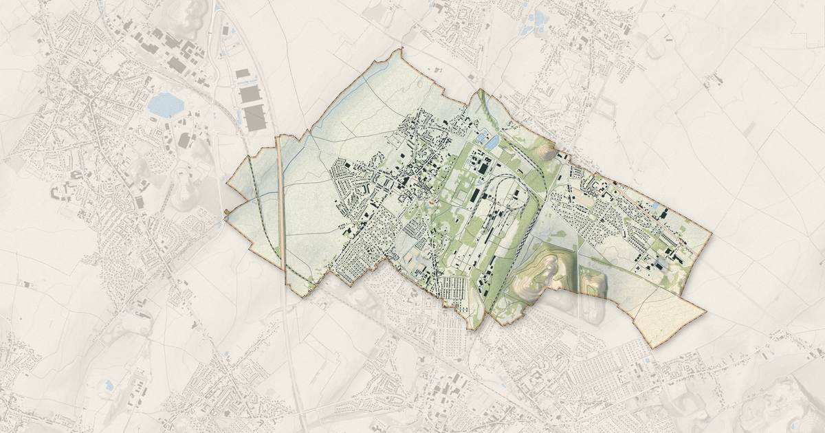 Portrait cartographique de Mazingarbe : relief, eau, forêts, bâti et voies, calculés à partir des données de l'IGN
