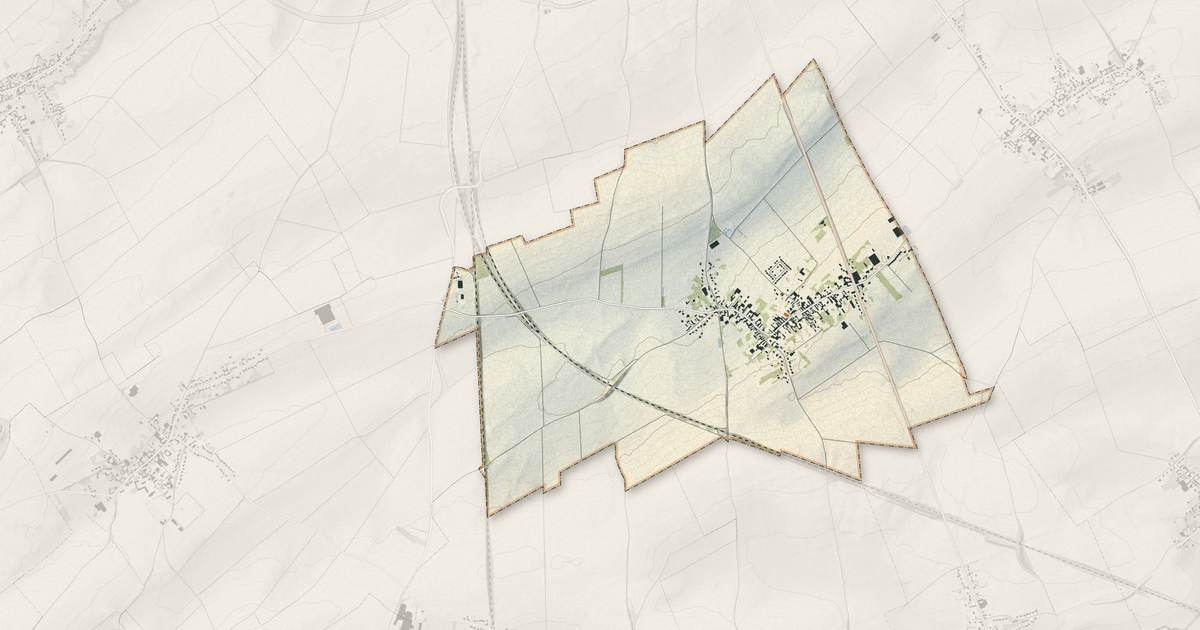 Portrait cartographique de Mercatel : relief, eau, forêts, bâti et voies, calculés à partir des données de l'IGN