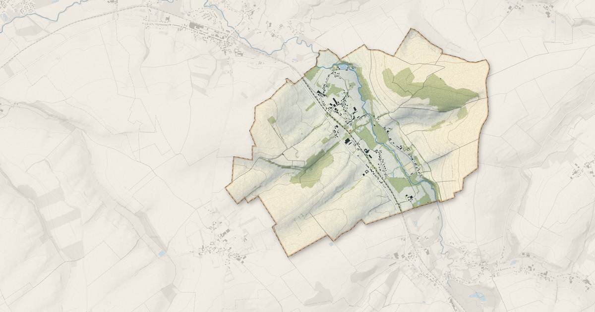 Portrait cartographique de Monchy-Cayeux : relief, eau, forêts, bâti et voies, calculés à partir des données de l'IGN