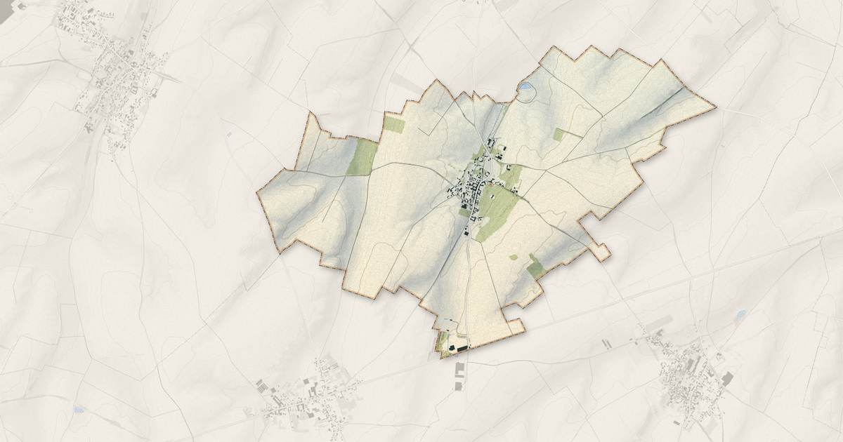 Portrait cartographique de Morchies : relief, eau, forêts, bâti et voies, calculés à partir des données de l'IGN