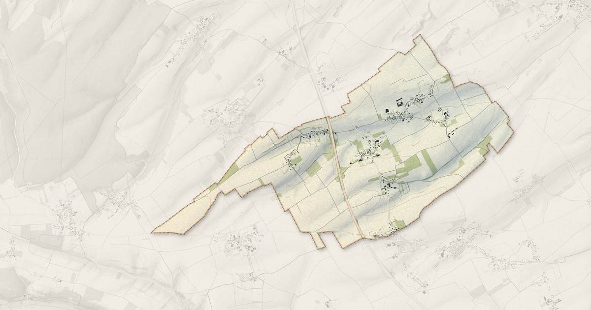 Portrait cartographique de Moringhem : relief, eau, forêts, bâti et voies, calculés à partir des données de l'IGN
