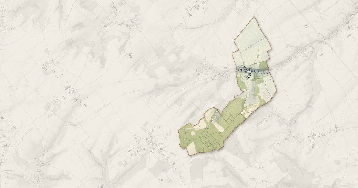Portrait cartographique de Nédon : relief, eau, forêts, bâti et voies, calculés à partir des données de l'IGN