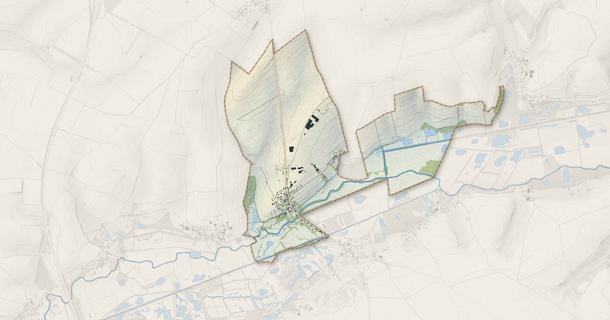 Portrait cartographique de Nempont-Saint-Firmin : relief, eau, forêts, bâti et voies, calculés à partir des données de l'IGN