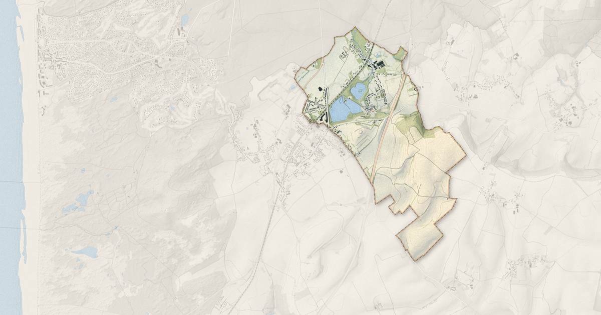 Portrait cartographique de Nesles : relief, eau, forêts, bâti et voies, calculés à partir des données de l'IGN
