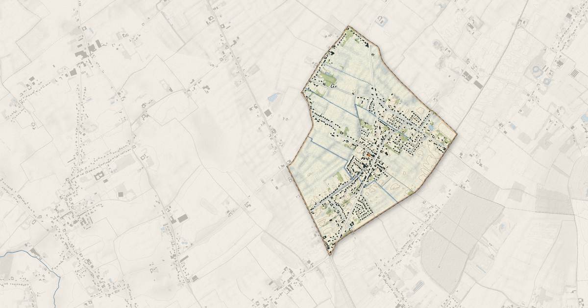 Portrait cartographique de Neuve-Chapelle : relief, eau, forêts, bâti et voies, calculés à partir des données de l'IGN