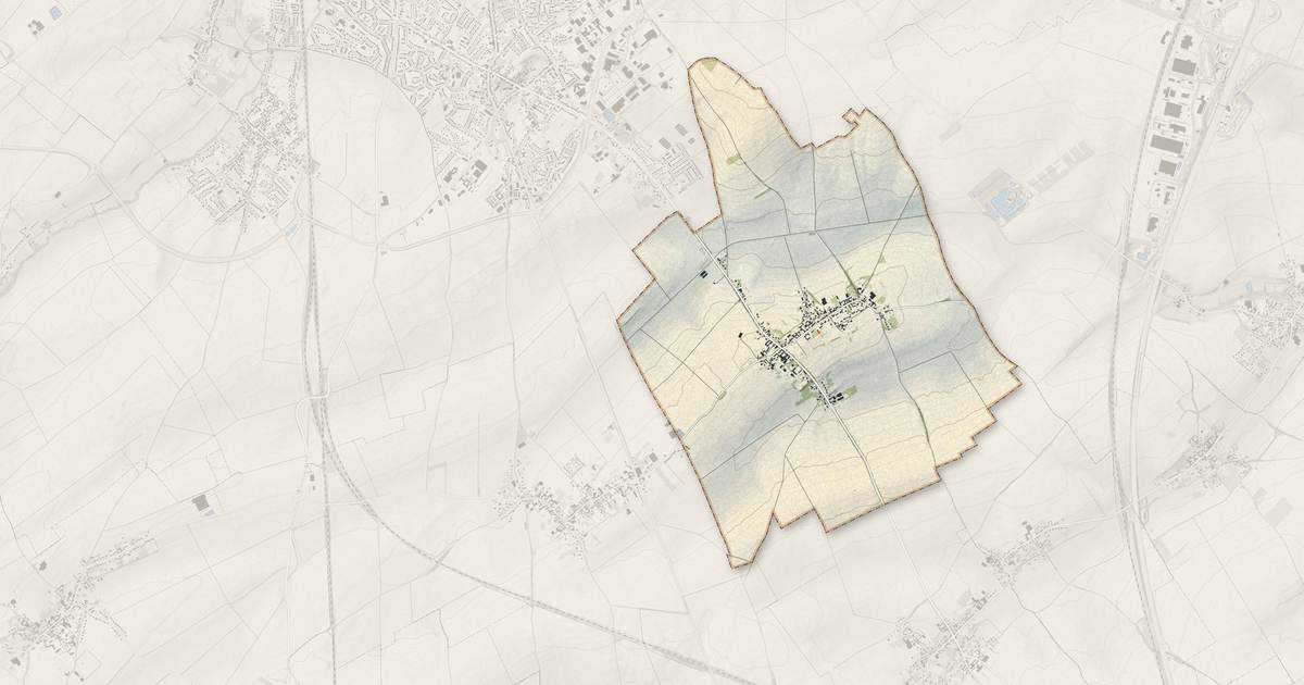 Portrait cartographique de Neuville-Vitasse : relief, eau, forêts, bâti et voies, calculés à partir des données de l'IGN