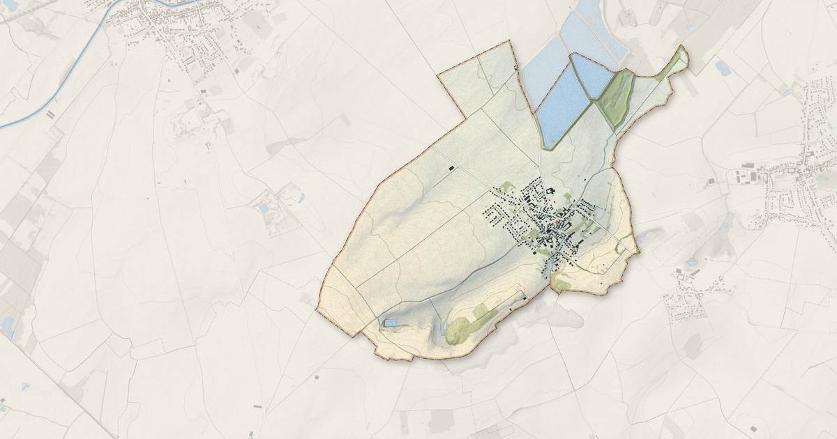 Portrait cartographique de Noyelles-sous-Bellonne : relief, eau, forêts, bâti et voies, calculés à partir des données de l'IGN
