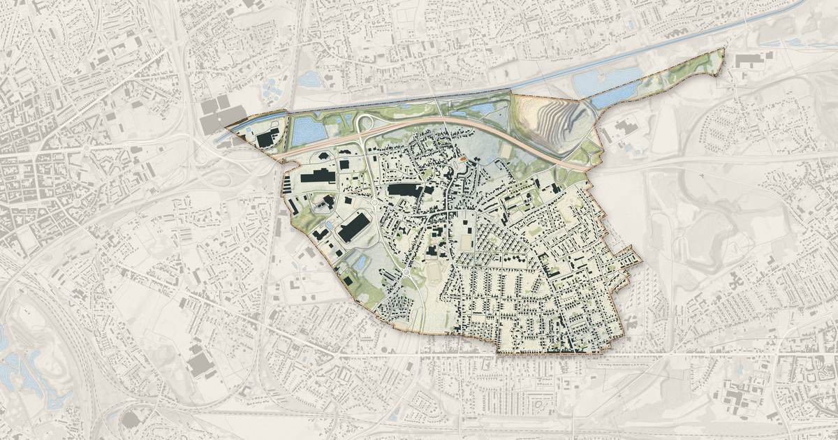 Portrait cartographique de Noyelles-sous-Lens : relief, eau, forêts, bâti et voies, calculés à partir des données de l'IGN