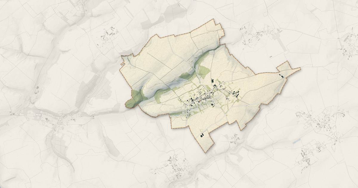 Portrait cartographique de Œuf-en-Ternois : relief, eau, forêts, bâti et voies, calculés à partir des données de l'IGN