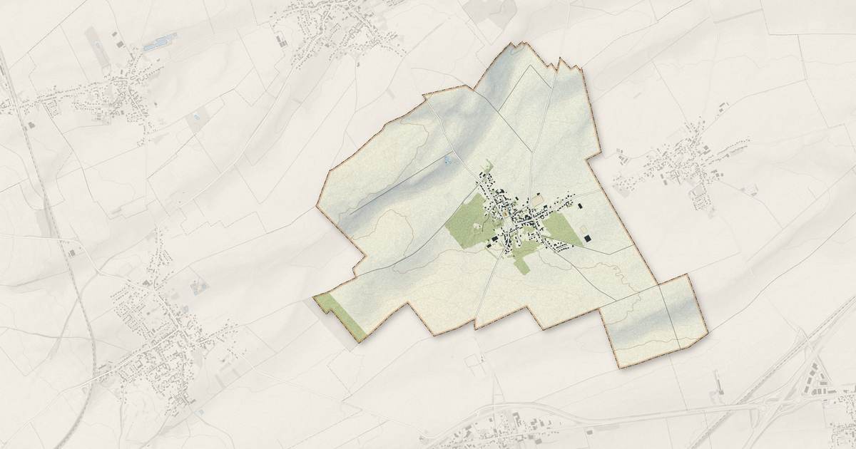 Portrait cartographique de Oppy : relief, eau, forêts, bâti et voies, calculés à partir des données de l'IGN