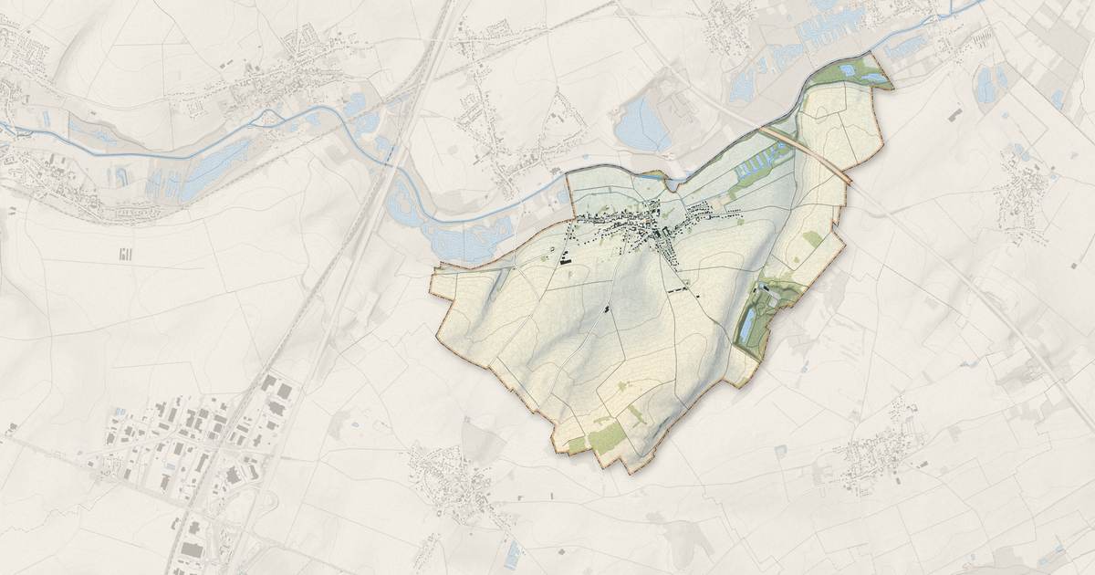 Portrait cartographique de Pelves : relief, eau, forêts, bâti et voies, calculés à partir des données de l'IGN