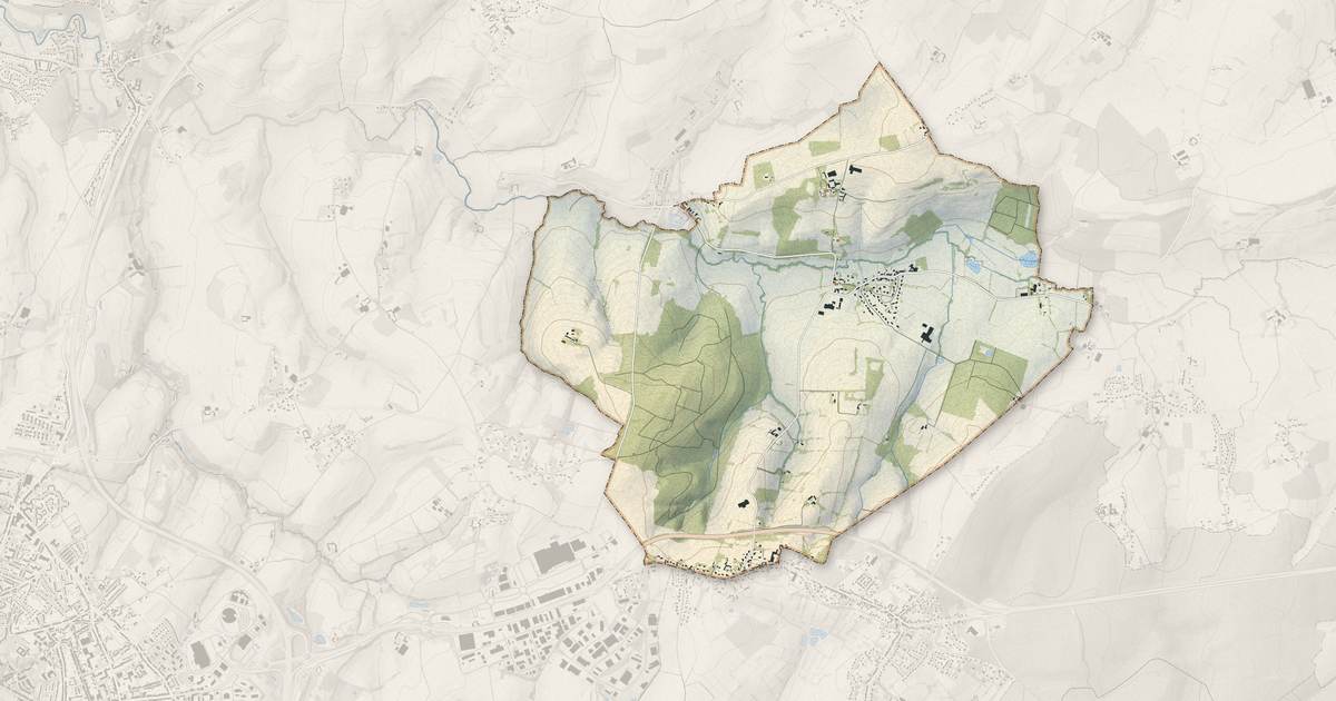 Portrait cartographique de Pernes-lès-Boulogne : relief, eau, forêts, bâti et voies, calculés à partir des données de l'IGN