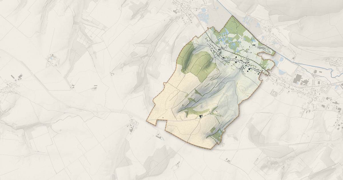 Portrait cartographique de Bouin-Plumoison : relief, eau, forêts, bâti et voies, calculés à partir des données de l'IGN