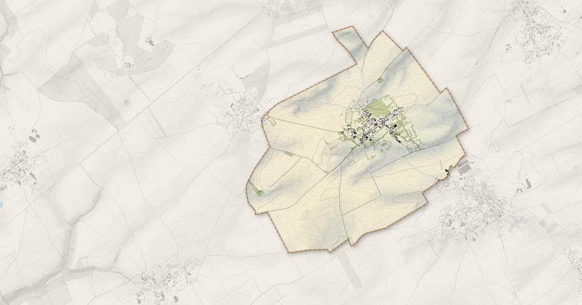 Portrait cartographique de Pommier : relief, eau, forêts, bâti et voies, calculés à partir des données de l'IGN