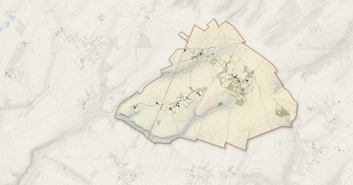 Portrait cartographique de Le Quesnoy-en-Artois : relief, eau, forêts, bâti et voies, calculés à partir des données de l'IGN