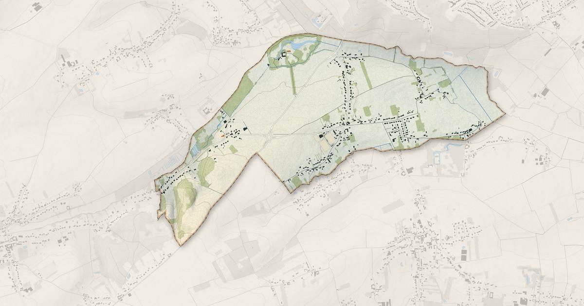 Portrait cartographique de Quiestède : relief, eau, forêts, bâti et voies, calculés à partir des données de l'IGN