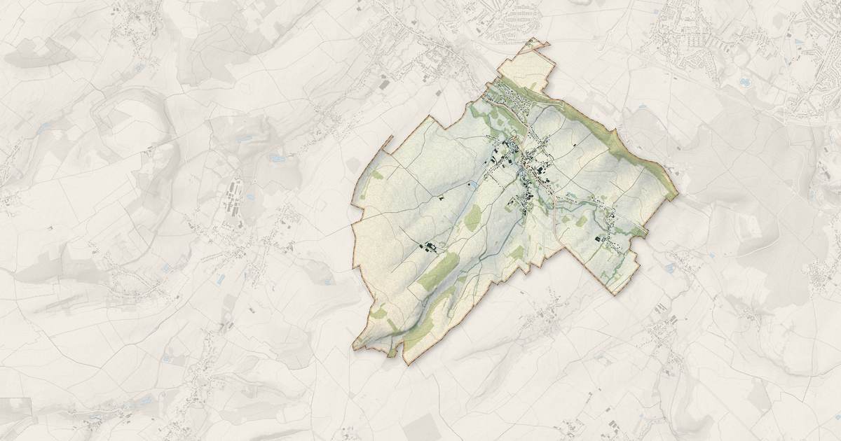 Portrait cartographique de Rebreuve-Ranchicourt : relief, eau, forêts, bâti et voies, calculés à partir des données de l'IGN