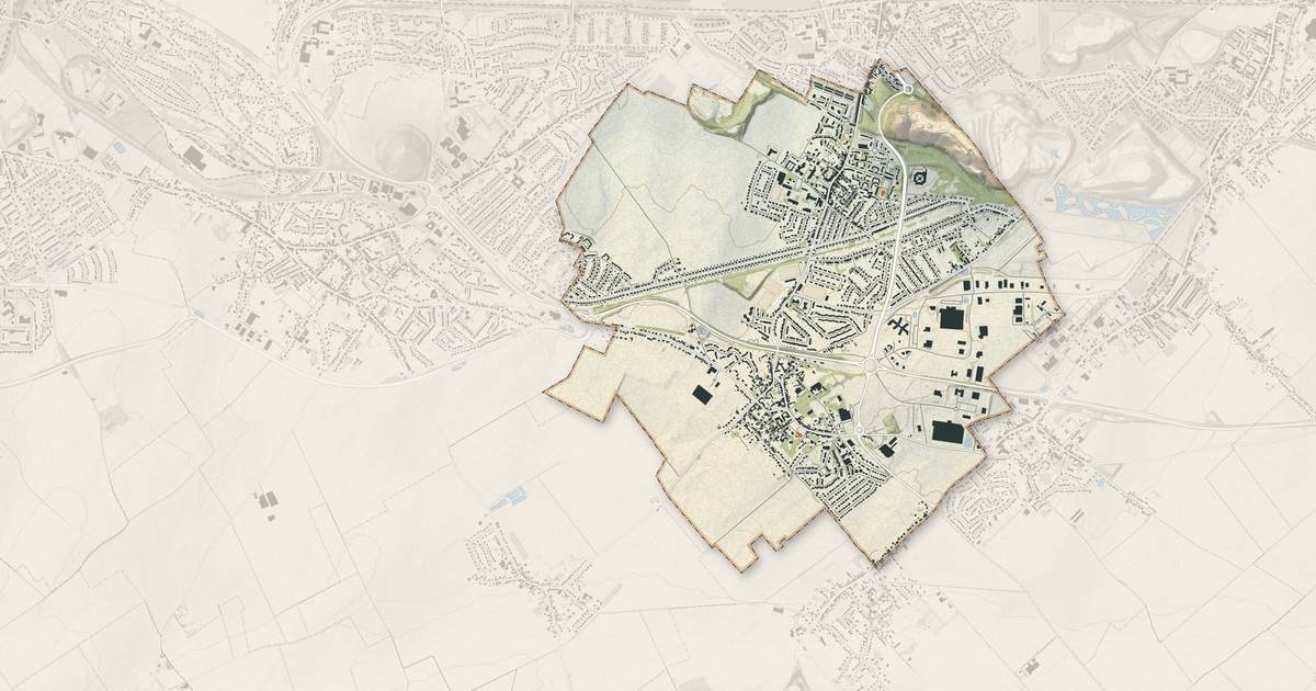Portrait cartographique de Rouvroy : relief, eau, forêts, bâti et voies, calculés à partir des données de l'IGN