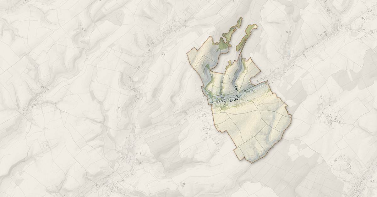 Portrait cartographique de Royon : relief, eau, forêts, bâti et voies, calculés à partir des données de l'IGN